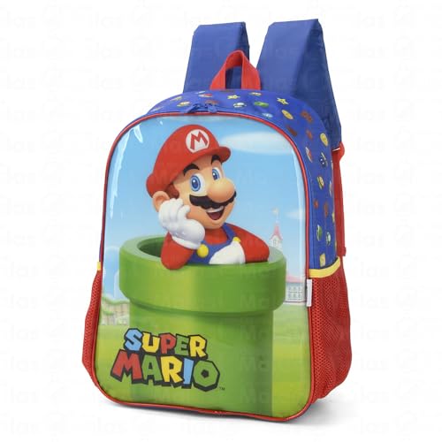 Kit Mochila De Costas Escolar Estojo Super Mário Up4you