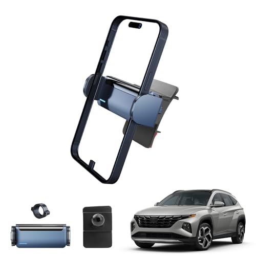 Coleya Support de Téléphone Voiture Compatible avec Hyundai Tucson NX4 2021-2024, Tucson NX4 Accessoires Support de Téléphone Electrique, Rotation à 360°,...