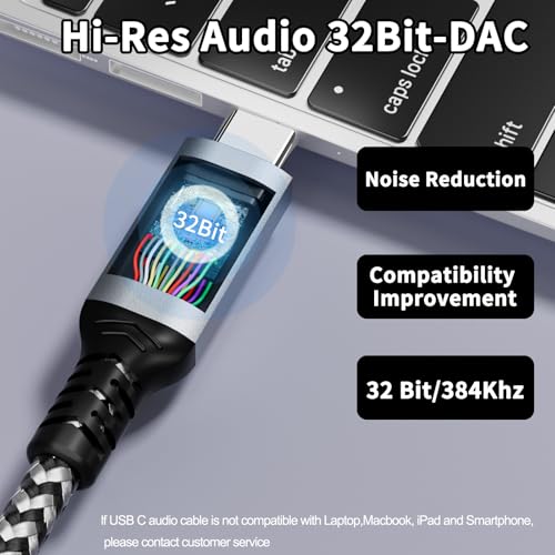 Câble USB C vers 6,35 mm DAC Realtek pour supprimer les grésillements de l'iPhone 15