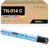  LeciRoba TN-514 C Cartouche de toner de rechange pour imprimante Konica Minolta TN-514 TN514 pour imprimante Konica Minolta Bizhub C458 C558 C658 258E 308E 368E 454E 458E 554E 558E 658E Cyan