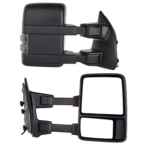 Image of ANPART Towing Mirrors Fit For Ford For F250/F350/F450/F550-Variantion 20250925 (For 1999-2007 F250-Power Adjusted Black Housing)