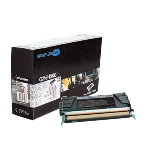 Toner original noir C746H3KG sans taches pour imprimantes Lexmark C746 X746 C748
