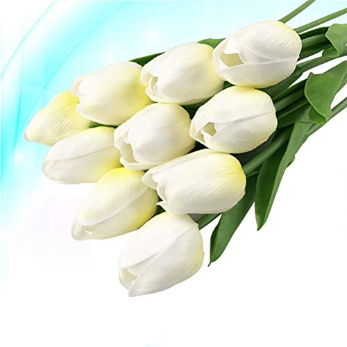 Tulipas artificiais de toque real Tulipas flores artificiais para decoração de casa, casa, varanda,