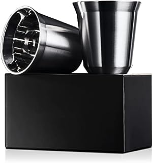 Love-KANKEI Espresso Cups, Stainless Steel Double Wall Insulated Coffee Mugs 150 ml/5 oz Set of 2