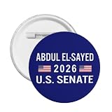 Abdul El-Sayed For U.S. Senate 2026 Pin Brooch Badge