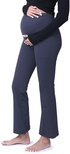 Tianpin Pantalones de yoga de cintura alta para mujer, pantalones de maternidad de fitness con bolsillos laterales, leggings para gimnasia, ropa de