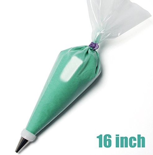 SveBake Pastry Bag 100 Pieces 16 Inch [Extra Thick] Disposable Icing Piping Bags Cake Cupcake Cookie Decorating Bags for Professional Baker & Baking Lover