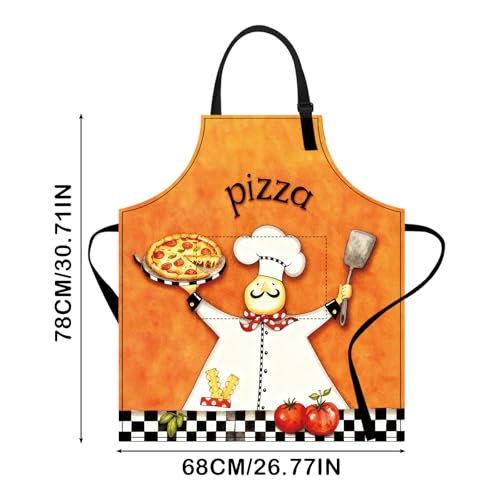 Image of Nuxovilar Cute Cooking Kitchen Apron, 26.77 * 30.7 Inches, Essential for Kitchen Cooking, Baking, Festive Gatherings
