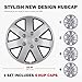 AUTOWIKI 16 Inches Wheel Rim Cover Hubcaps Set of 4, Wheel Cover Replacement R16 Hubcaps, Car Truck SUV Silver Hub Accessories
