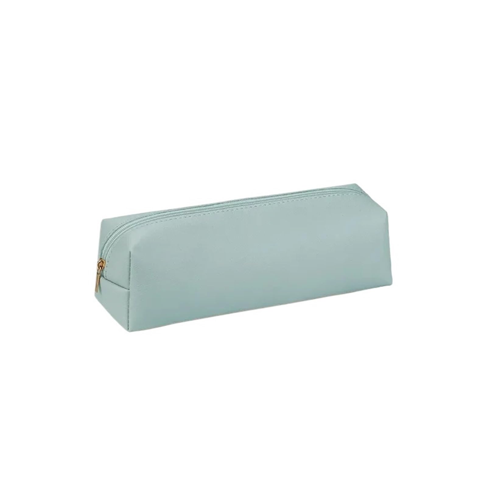 Astuccio in pelle PU for studenti | Grande capacità, cerniera, stile coreano, multiuso, portaoggetti for cancelleria(Light Green)