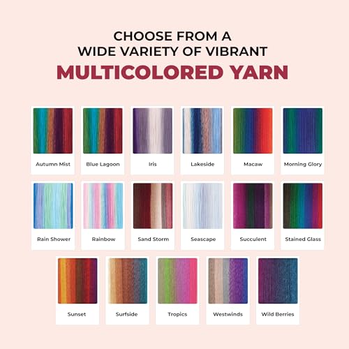 Image of Mary Maxim Prism Yarn, Acrylic Multicolor DK Yarn, 290 Yards, Sand Storm | Ombre Yarn, 3 Weight, Machine Wash, For Knitting and Crochet, Create Baby Items, Blankets, Afghans, Clothing Variegated Yarn