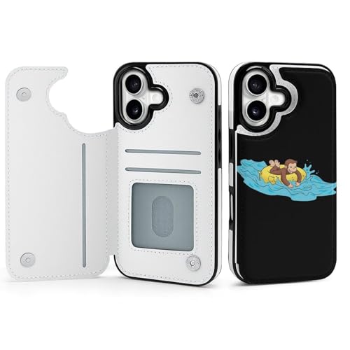 手帳型 おさるのジョージ (6) 対応 iPhone 17 ケース カード収納 スマホケース 財布型 携帯ケース 軽量 全面保護 スタンド機能 おしゃれ お祝いギフト