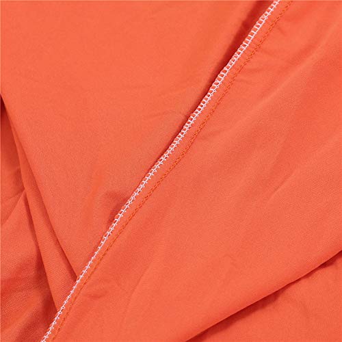 Housse de canapé 3 places élastique orange extensible et lavable - 6