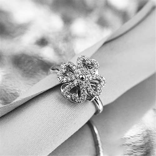 Gilieyer Anello Rotante con Quadrifoglio, Anelli