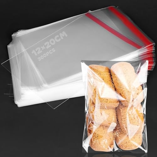 Cellophantüten 300Stk Zellophantüten Selbstklebend 12x17+3cm Klarsichttüten Zum Befüllen Verpackungstüten Plastiktüten Für Konfetti Schmuck Geschenk Haarnadeln Kunsthandwerk