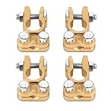 CZC AUTO Battery Terminals Connectors Clamps, Brass Positive & Negative Top Post Battery Terminal...