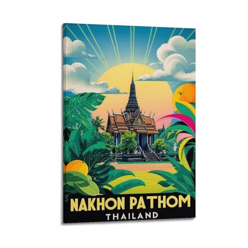 Poster Thaïlande Nakhon Pathom pour remplacer vos murs vides par une toile tropicale