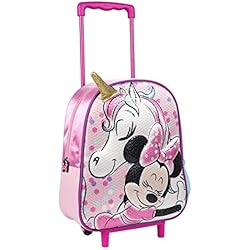 CERDÁ LIFE'S LITTLE MOMENTS Mochila Carro Infantil 3d Minnie, Equipaje Para Niños Niñas, Rosa (Pink), 31 Cm