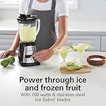 Hamilton Beach Power Elite Wave Action Blender For Smoothies, 40 Oz Glass Jar, 12 Functions Including Puree, Crush Ice, Black, 700 Watts, Black (58148A) - Image 2