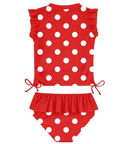 Toddler Girls Swimsuit Cute 2 Piece Tankini Bathing Suit Ruffle Beach Bikini Summer Swimwear 2-6T2