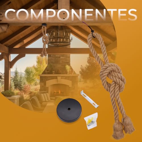 Kit 3 Luminária Pendente Duplo Corda Sisal Rústico 2m Lpcr22