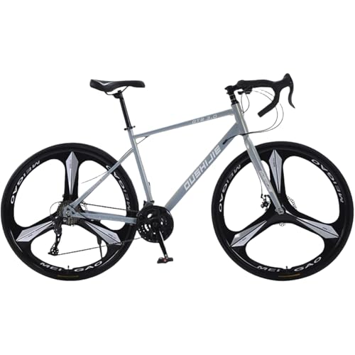 WGMクロスバイク グラベルロードバイクエアロロードバイク 700C 自転車 24/27/30段変速 超軽量 前後ディスクブレーキ 高炭素鋼フロントフォーク ドロップハンドル マウンテンアウトドア自転車 適応身長155-185CM 通勤 通学 街乗り 競技