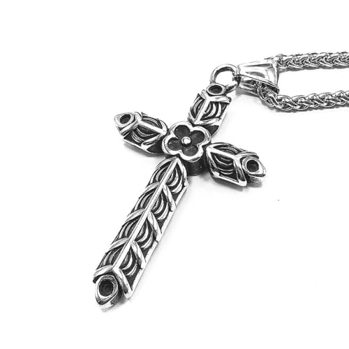 Collier croix nordique rétro pour homme et femme : fini les bijoux fragiles avec cette chaîne épaisse