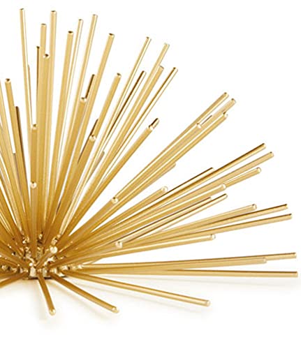 Enfeite Decorativo Ourico em Metal Dourado 12x26 cm - Indo Decorar
