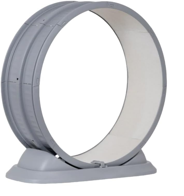OHMG Ruota di esercizio per gatti, 80 cm, ruota di corsa per gatti interni, con tappetino rimovibile per corsa, camminata, allenamento, tapis roulant per gatti (grigio-85 x 80 x 33 cm)