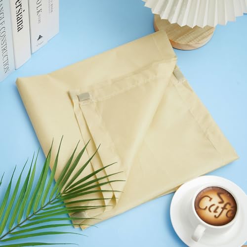 Image of Hortsun Pack of 2 Fluorescent Light Covers 4 x 2 Feet Magnetic Ceiling Light Cover Room Supplies for Home Office(Pure Yellow)