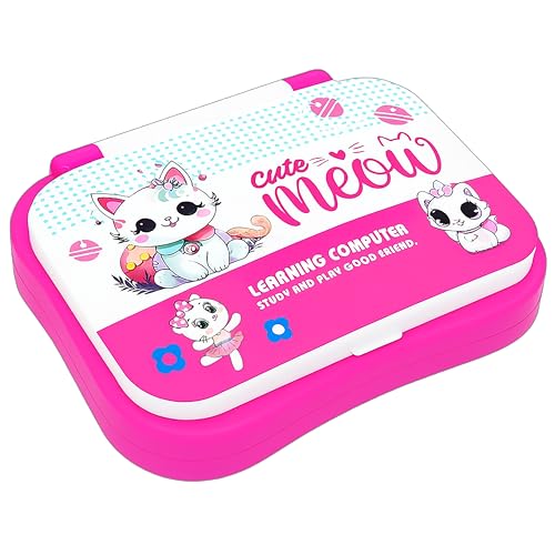 Image of VGRASSP Educational Laptop Toy for Kids with Different Music and Sounds of Scriptures, Alphabets, Words, Spellings, Numbers - Volume Adjustable Function - Convenient Learning Toy - Pink
