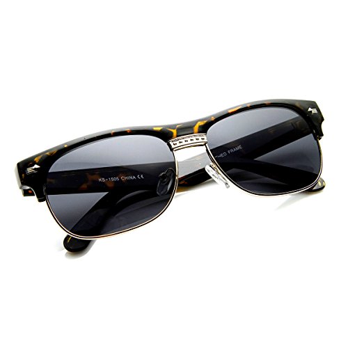 zeroUV Classic Oval Half Frame Horned Rim Horn Rimmed Sunglasses4