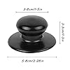 4 Pack Pot Lid Knobs,Sonku Universal Kitchen Cookware Lid Replacement Knobs Casserole Kettle Cover Glass Saucepan Lid Pot Holding Handles-Black #2