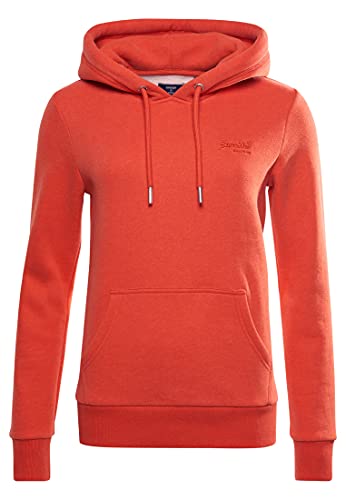 Superdry Sudadera con Capucha para Mujer, Bright Orange Marl, XS