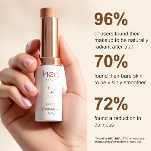 Image of HECI BEAUTY Tinted Foundation Stick, Balm to Cream Foundation with Light to Medium Coverage, Infused with Hydrating Ingredients, Light 02, 0.25 oz