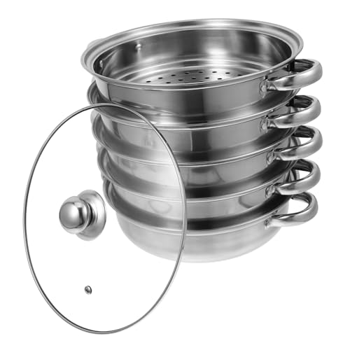 Cabilock Olla Vapor Inoxidable Multifuncional Acero Duradero para Cocina y Hogar Profunda Práctica Cazuela para Sopas
