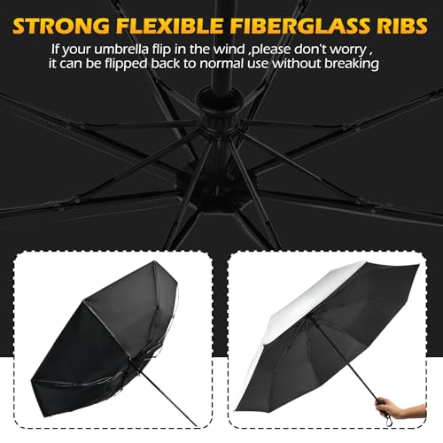 42/46/50inch Compact Travel Umbrella UPF 50+ UV Umbrella Sun Umbrellas UV Protection for Rain Sun Waterproof And Wind Resistant Sun Blocking Umbrellas Auto Open Close4