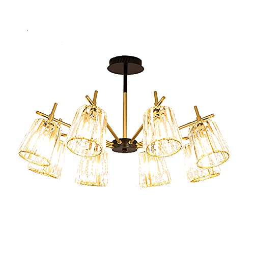 Suspension goutte de pluie dorée, lustre cristal salon, plafonnier moderne 85cm restaurant