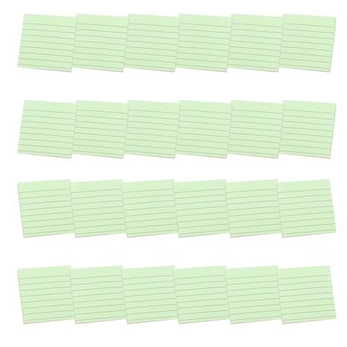 24個 罫線付きポスト付箋メモパッド カラフルな手書きパッド 紙裏地付箋メモ 学用品 罫線入りメモパッド カラフルなギフト