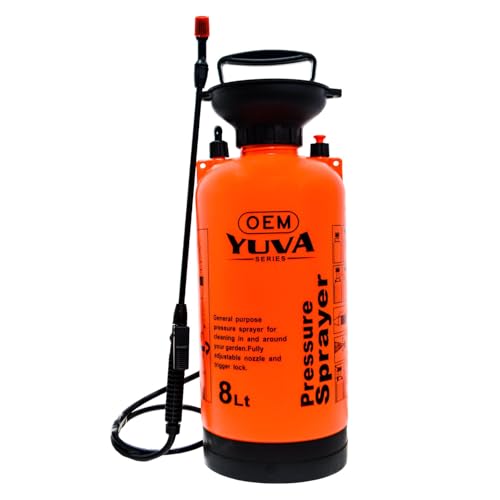 Image of OEM Manual Multipurpose Garden Sprayer 8L - Heavy-Duty Manual Pump for Pesticides, Herbicides, and Fertilizers | Robust Plastic Body | Ready to Use | Hand Held Model | Good Pressure