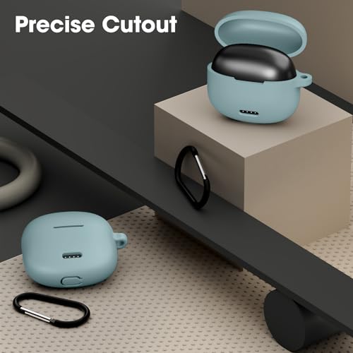 Image of Sounce Earphone Case Cover Compatible for Noise Buds VS104, Soft Silicone Skin Case Cover Shock-Absorbing Protective Case with Keychain [Front LED Visible] - Green