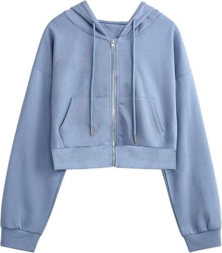 PDKFASHIONS Casual Wear Solid Crop Zipper Jacket Hooded Neck Full Sleeves with Kangaroo Pocket Hoodie for Women - Review, Price and Buying Guide