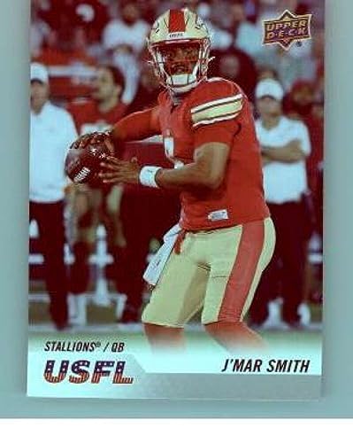 2023 Upper Deck USFL Football #8 J'Mar Smith Birmingham Stallions Officially Licensed Trading Card from Box Set (Stock Photo Shown, Card from Box Set in Near Mint to Mint Condition)