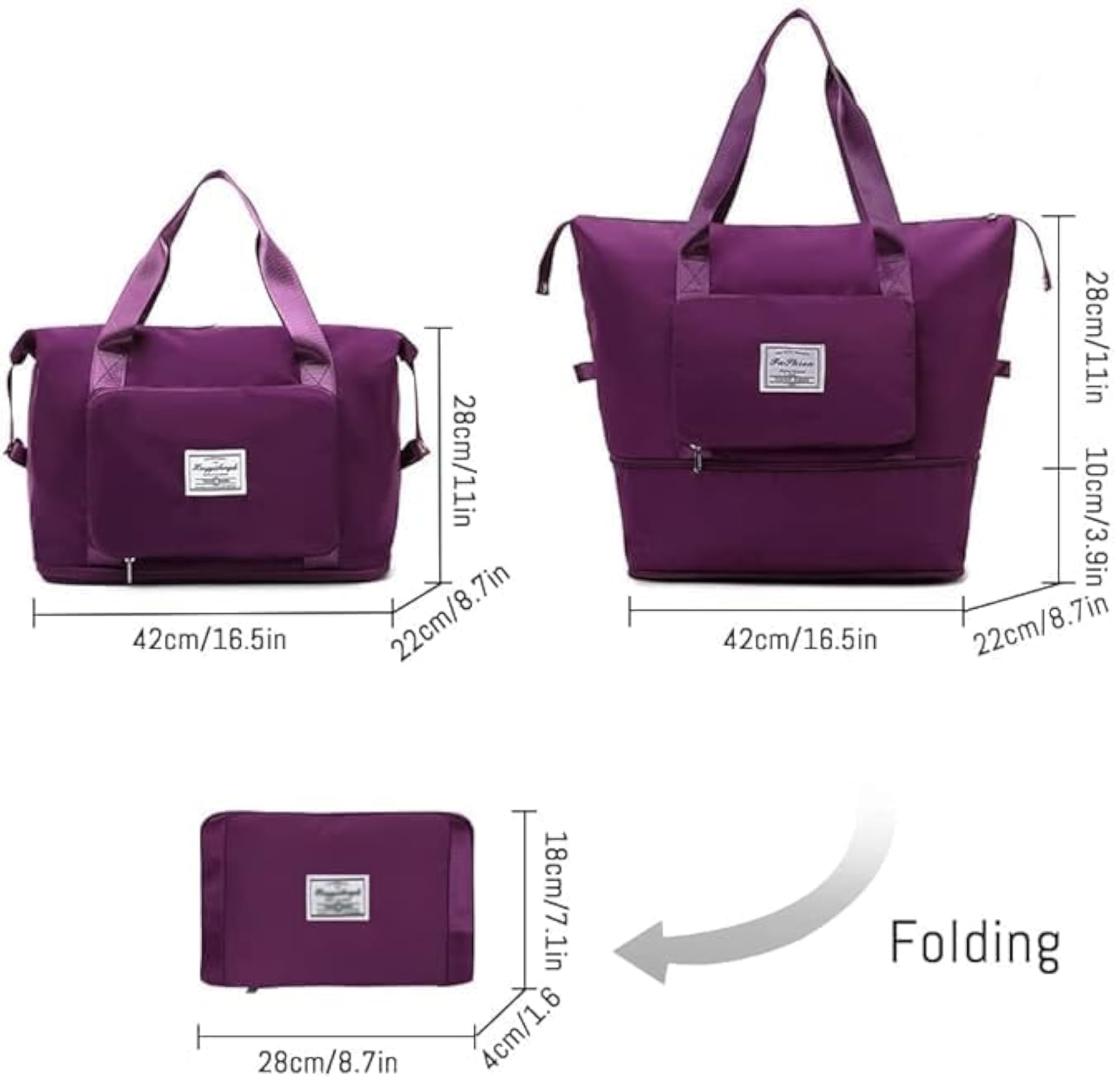 Unisex-Adult Large Capacity Folding Travel Bag