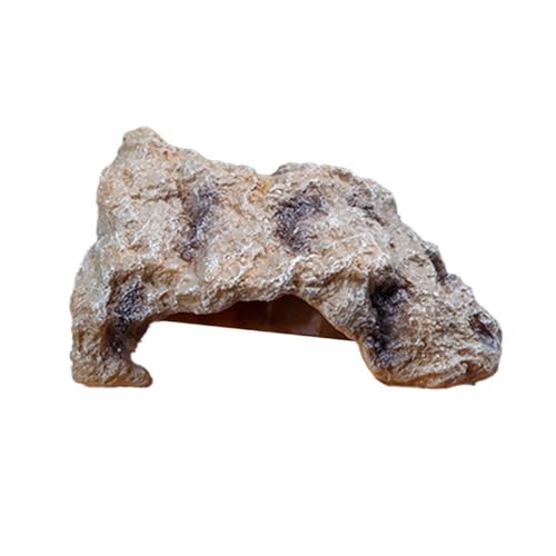 Wyhqgn 爬虫類用隠れ家 水槽装飾 石の洞窟 魚タンク用, 14cm×9cm×6.7cm