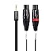 Cable Matters 3.5mm 1/8 Inch TRS to 2 XLR Cable 6 ft, Male to Female Aux to Dual XLR Breakout Cable