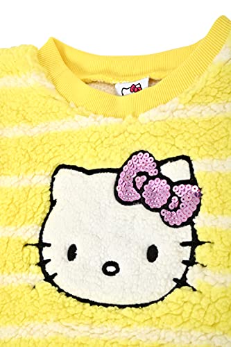 Hello Kitty Girls Sherpa Fleece Jogger Set 2 Piece Crew Neck Sweatshirt and Sweatpants4