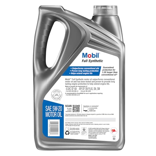 Mobil 125199 Full Synthetic Motor Oil 5W-20 thumb #1