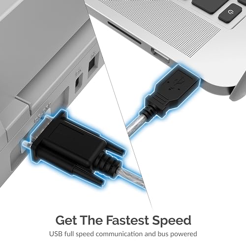 Image of SABRENT USB to RS-232 DB9 Serial 9 pin Adapter Prolific PL2303 1-ft [SBT-USC1K]