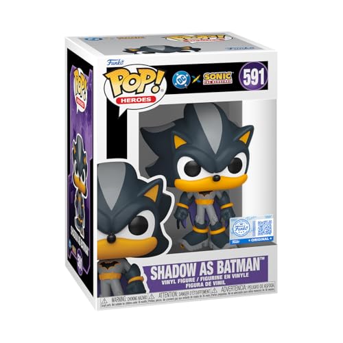 Funko Pop! Heroes: Justice League & Sonic - Shadowith Batman Hybrid Batman - Sonic + DC Comics - Figura de Vinilo Coleccionable - Idea de Regalo - Mercancia Oficial - Juguetes para Niños y Adultos